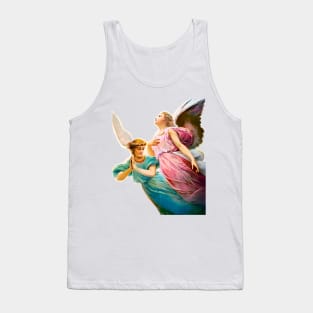 Sublime angels taking flight. Vintage colorful design Tank Top